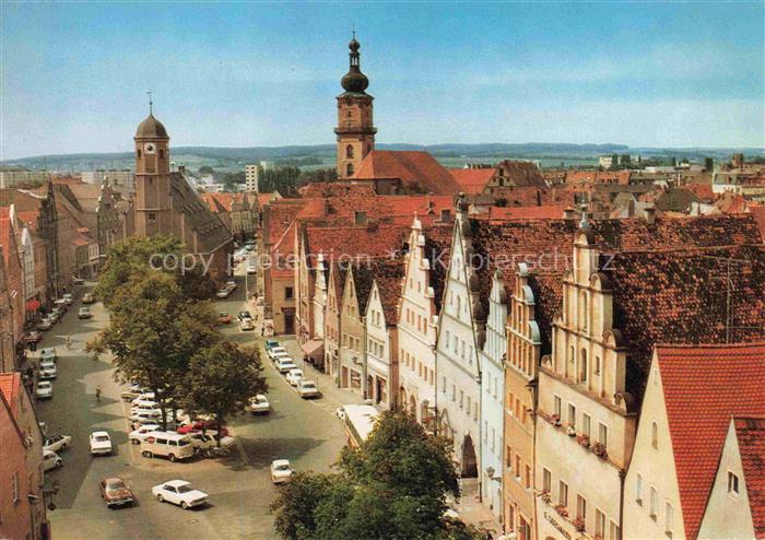 Weiden  Oberpfalz Stadtzentrum Kirche Giebelhaeuser