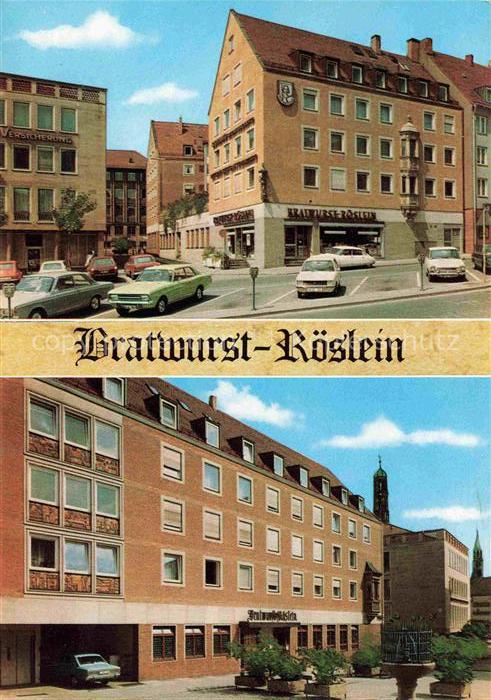 NueRNBERG  CITY Bratwurst-Roeslein Gaststaette Metzgerei