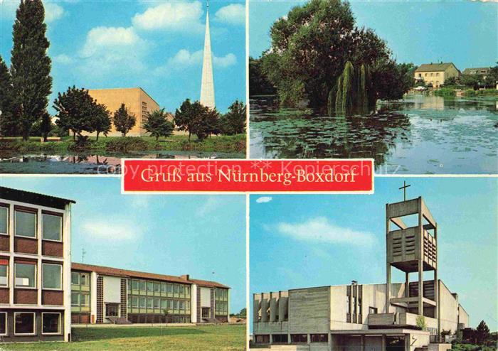 Boxdorf NueRNBERG Mittelfranken Bayern Teilansichten Kirche Moderne Architektur