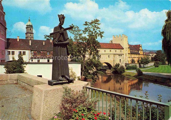 Amberg Oberpfalz Partie an der Stadtbrille Skulptur