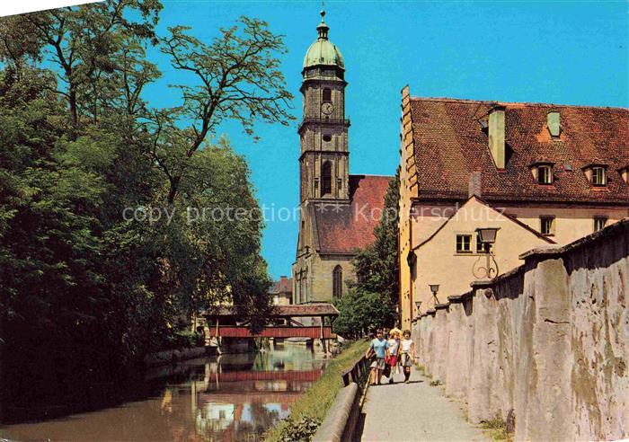 Amberg Oberpfalz Blick auf St. Martin Kirche Stadtmauer