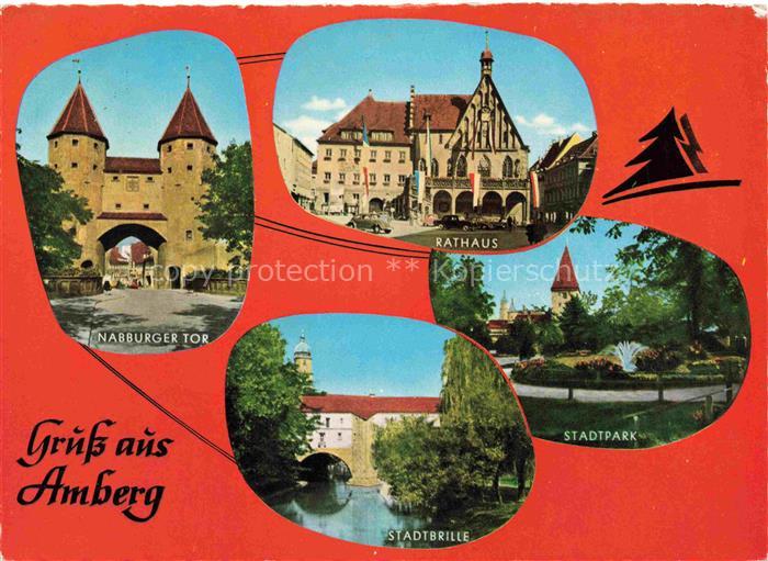 Amberg Oberpfalz Nabburger Tor Rathaus Stadtbrille Stadtpark
