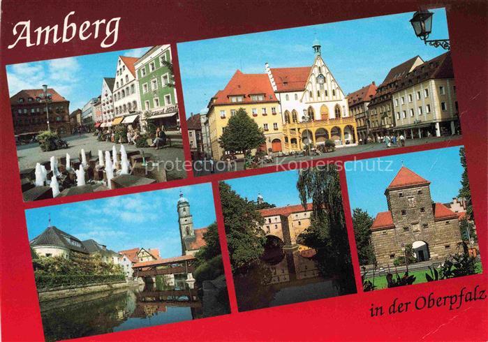 Amberg Oberpfalz Motive Statzentrum Brunnen Rathaus