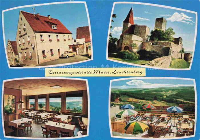 Leuchtenberg Burg Weiden Oberpfalz Terrassengaststaette Maier Fernblick