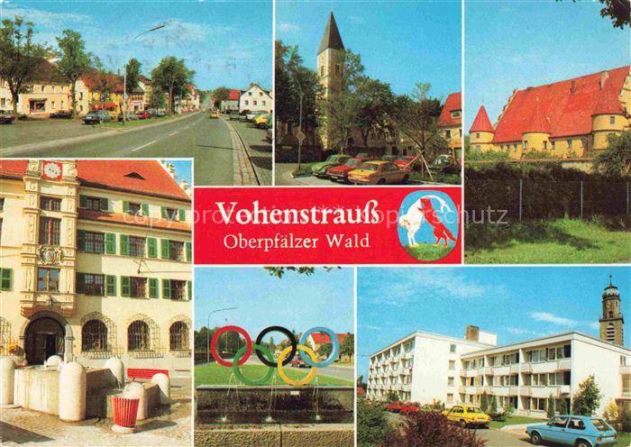 Vohenstrauss Bayern Teilansichten Kirche Olympische Ringe Schloss