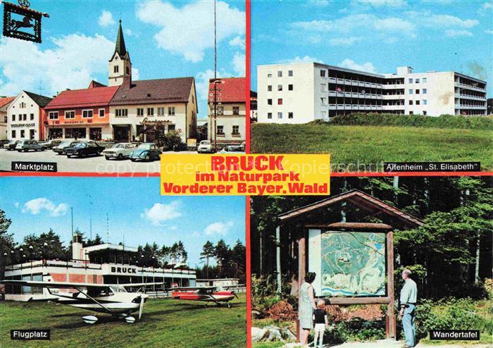 Bruck Oberpfalz Marktplatz Altenheim St. Elisabeth Flugplatz Wandertafel