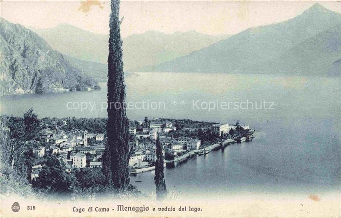 Menaggio Lago di Como Lombardia IT e veduta del lago