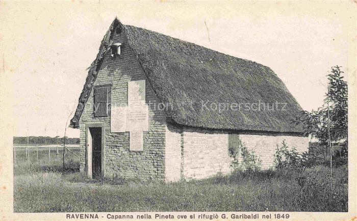 RAVENNA Emilia-Romagna IT Capanna nella Pineta ove si rifugio G. Garibaldi nel 1