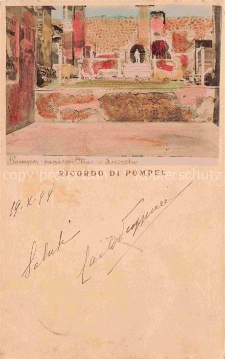 POMPEI Napoli Campania IT Maison Marco Lucrezio Kuenstlerkarte