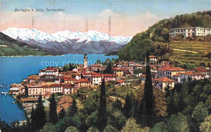 Bellagio Lago di Como IT Panorama e Villa Serbelloni