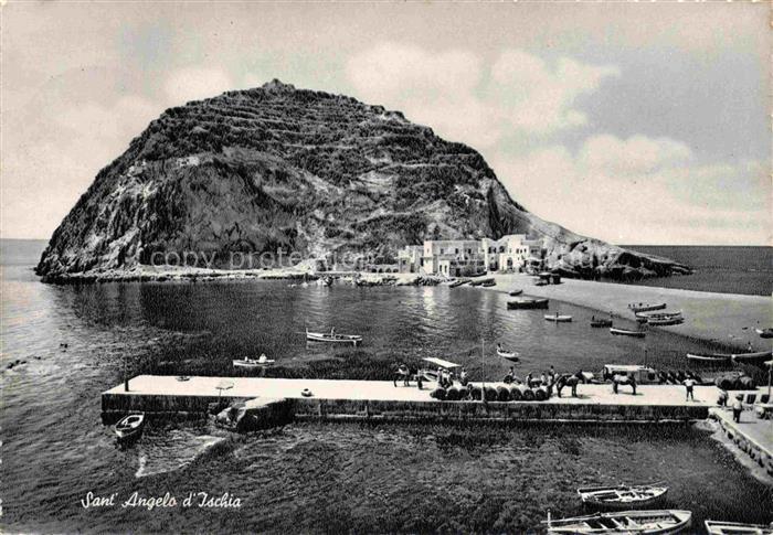 Sant Angelo Ischia IT Panorama Hafen Strand