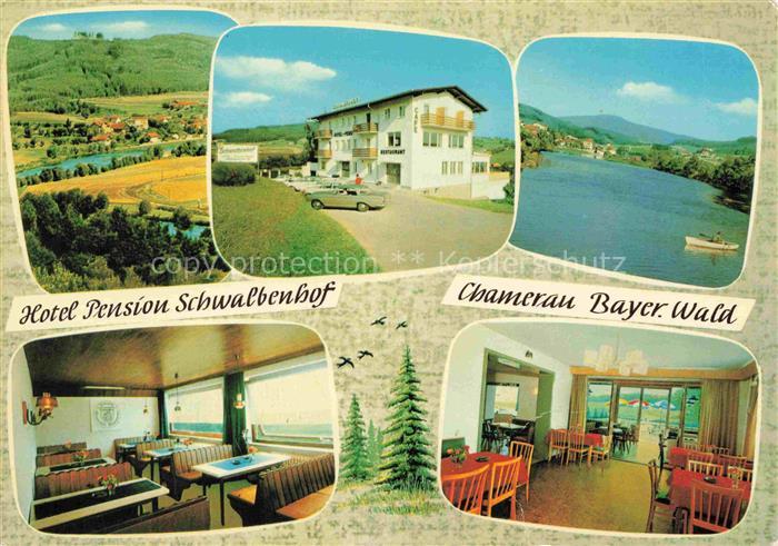 Chamerau Hotel Pension Schwalbenhof Gastraum Panorama Bayerischer Wald