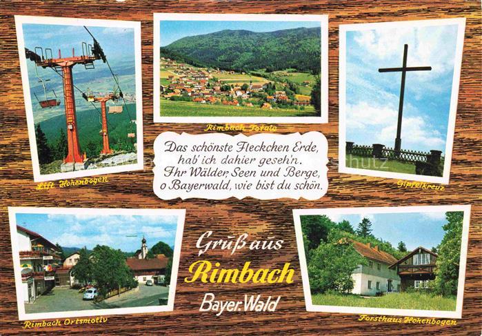 Rimbach Bayrischer Wald Panorama Sessellift Hohenbogen Ortsmotiv Forsthaus Gipfe