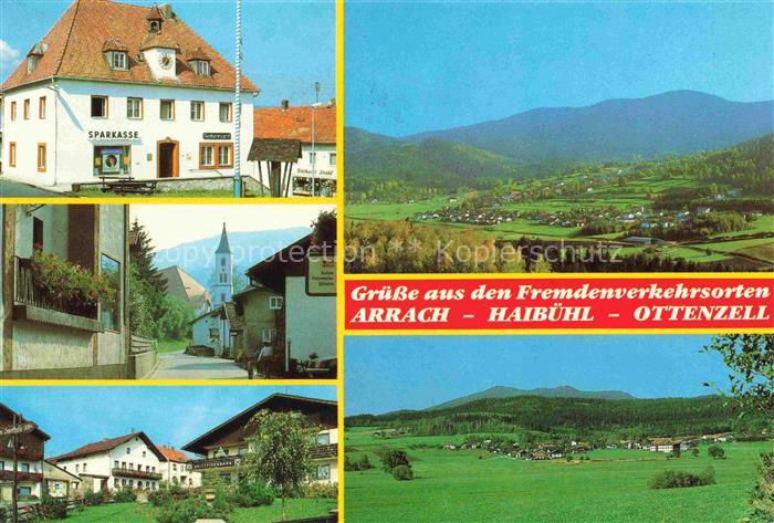 Arrach Panorama Ortsmotive Sparkasse Kirche OT Haibuehl-Ottenzell Tor zum Lamer