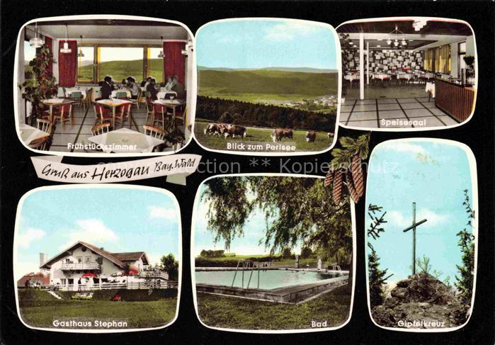 Herzogau Waldmuenchen Pension Gruber Gastraum Speisesaal Gasthaus Freibad Gipfel