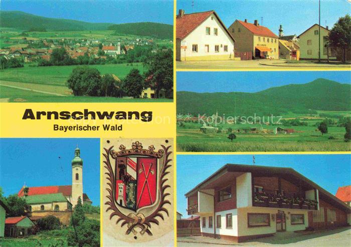 Arnschwang Panorama Ortsmotive Kirche Wappen
