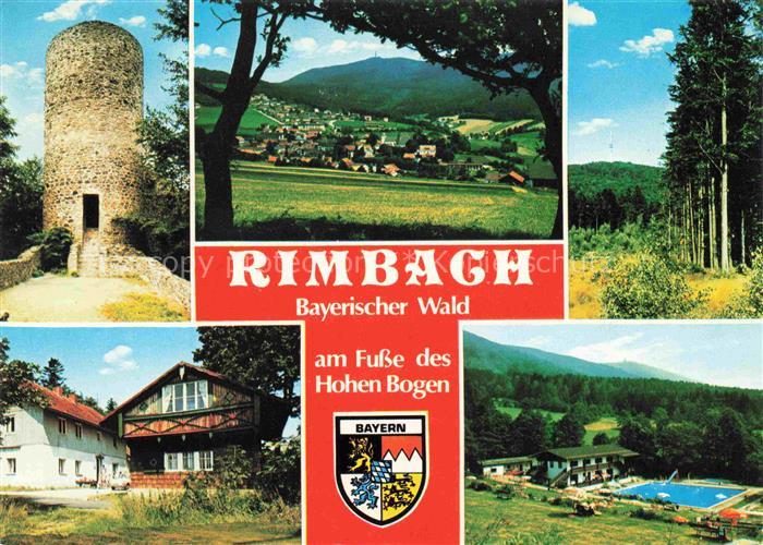 Rimbach Bayrischer Wald Panorama Burgruine Freibad