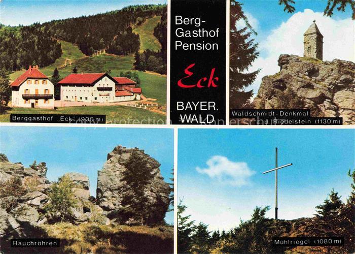 Arrach Berggasthof Eck Waldschmidt-Denkmal Riedelstein Felsformationen Gipfelkre