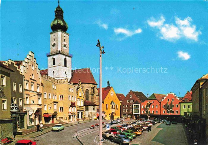 Cham  Oberpfalz Stadtplatz Kirche