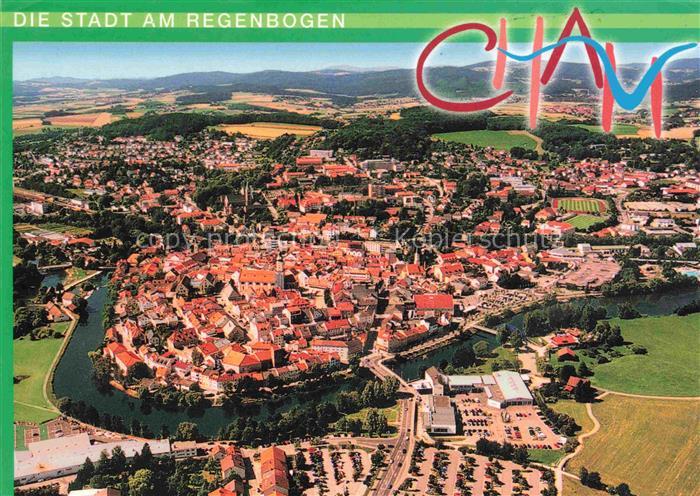 Cham  Oberpfalz Panorama Stadt am Regenbogen