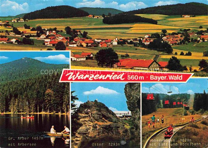 Warzenried Panorama Erholungsort Bayerischer Wald Grosser Arber mit Arbersee Oss