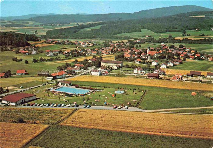 Grafenwiesen Cham Bayern Panorama Erholungsort mit Haidstein Freibad