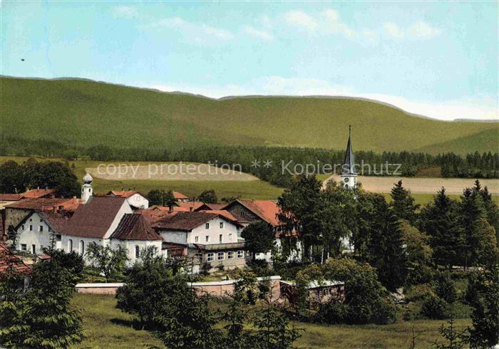 Lohberg Lam Ortsansicht mit Kirche Hotel Gasthof Spaeth-Braeu