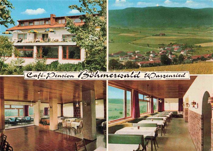 Warzenried Café Pension Boehmerwald Gastraeume Landschaftspanorama