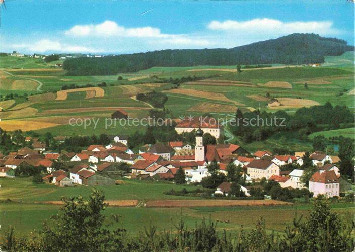 Miltach Panorama Erholungsort Ansicht mit Kirche