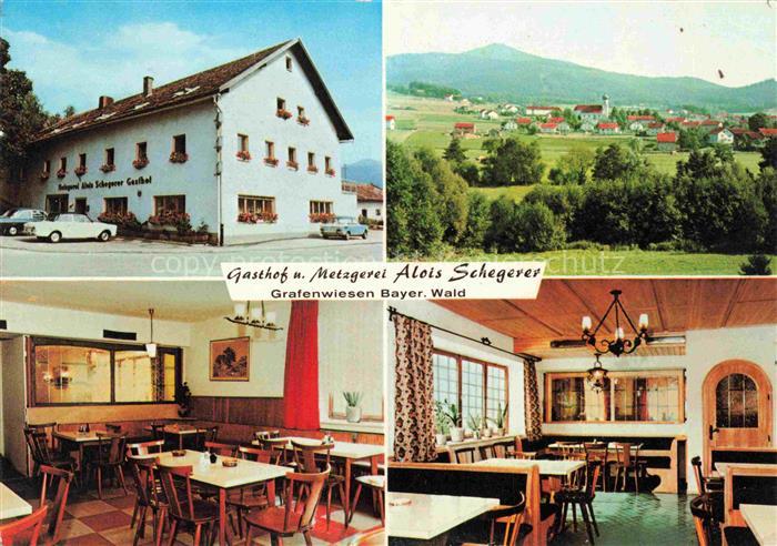 Grafenwiesen Cham Bayern Gasthof Metzgerei Schegerer Gastraeume Panorama