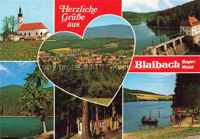 Blaibach Cham Bayern Panorama Waldpartie Badestrand Kirche Kraftwerk Hoellenstei