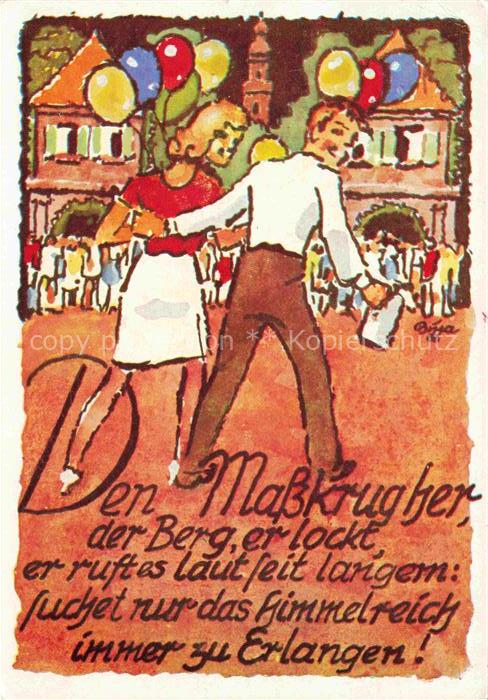 ERLANGEN Bayern Erlanger Bergkirchweih Kuenstlerkarte