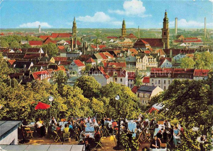 ERLANGEN Bayern Panorama Blick von den Burg-Terrassen auf die Universitaetsstadt