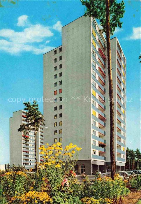 ERLANGEN Bayern Hochhaeuser an der Friedrich-Bauer-Strasse