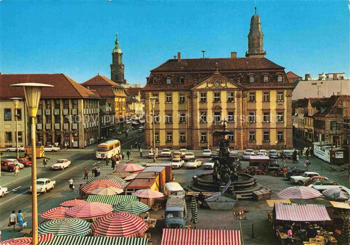 ERLANGEN Bayern Stutterheim'sches Palais und Marktplatz