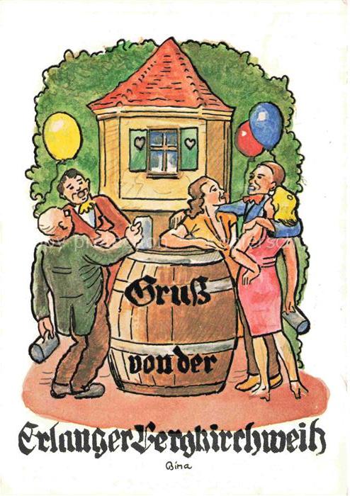 ERLANGEN Bayern Erlanger Bergkirchweih Kuenstlerkarte