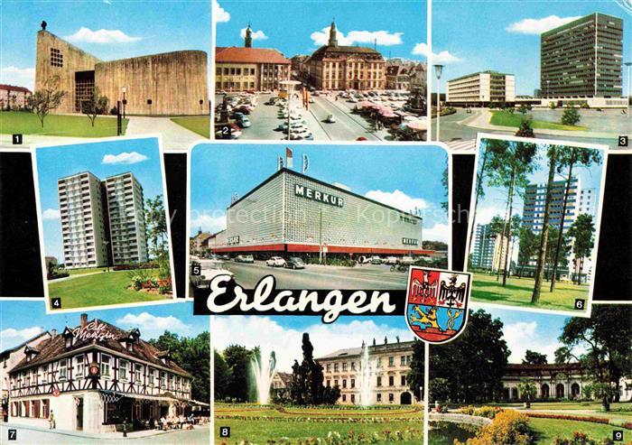 ERLANGEN Bayern Kirche Palais Stutterheim Siemens-Schickert-Werke Hochhaus Kaufh