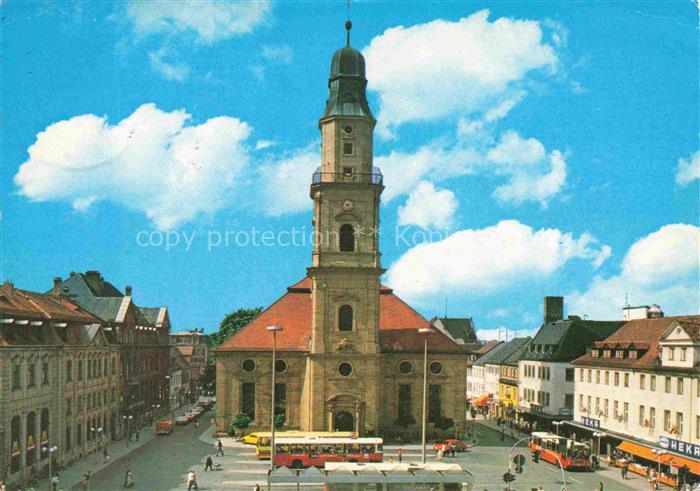 ERLANGEN Bayern Hugenottenplatz Kirche