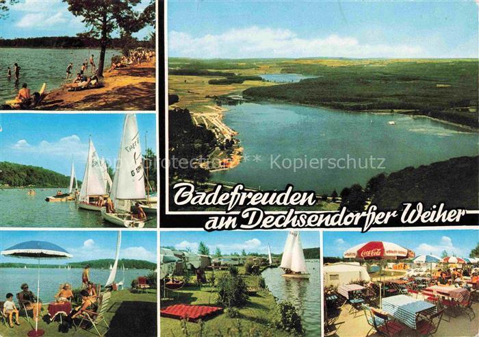 Grossdechsendorf Erlangen Badefreuden am Dechsendorfer Weiher Badestrand Segeln