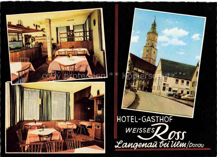 Langenau Wuerttemberg Hotel Gasthof Weisses Ross Restaurant Kirche