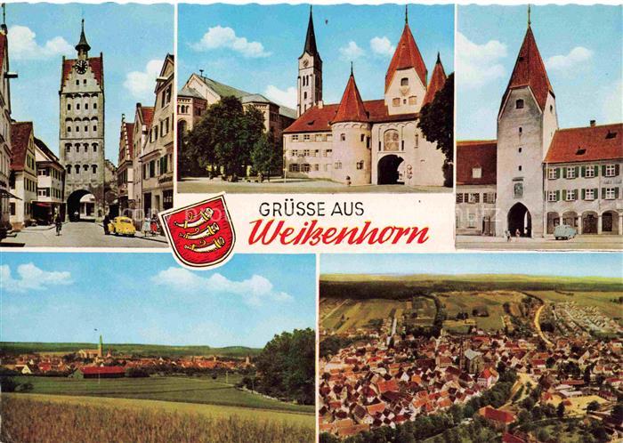 Weissenhorn Neu-Ulm Bayern Stadttor Kirche Stadtpanorama Luftbild