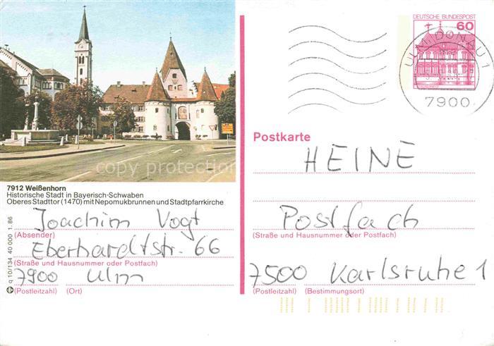 Weissenhorn Neu-Ulm Bayern Oberes Stadttor Historische Stadt in Bayerisch-Schwab