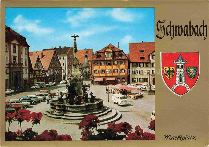 Schwabach Bayern Marktplatz Brunnen Altstadt