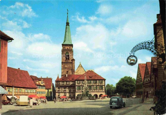 Schwabach Bayern Makrtplatz Kirche 600 Jahre Jubilaeum