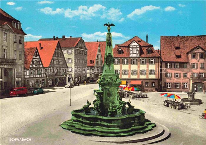 Schwabach Bayern Marktplatz Brunnen Altstadt
