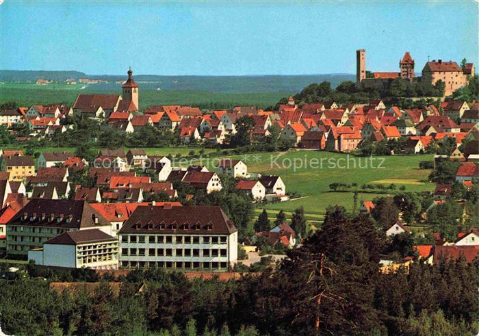Abenberg Stadtpanorama Blick zum Schloss