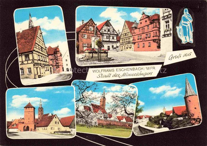 Eschenbach Mittelfranken Motive Altstadt Fachwerkhaeuser Stadttor Kirche Wolfram