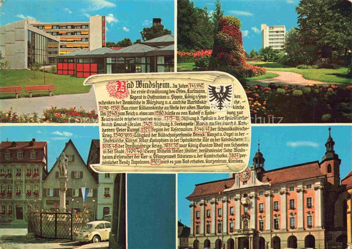 Bad Windsheim Teilansichten Parkanlagen Brunnen Altstadt Rathaus Historie