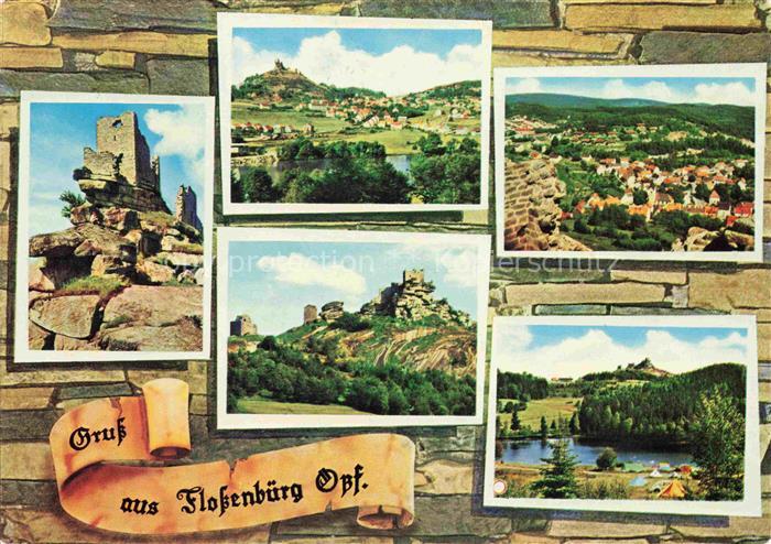 Flossenbuerg Panorama Burgruine Campingplatz See