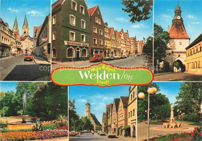 Weiden  Oberpfalz Motive Altstadt Max-Reger-Stadt Parkanlagen Stadttor Park Kirc